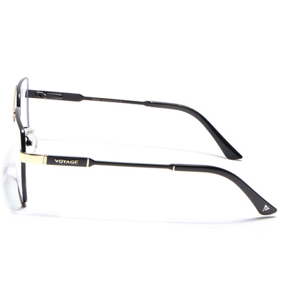 Voyage Exclusive Black & Golden Wayfarer Eyeglasses for Men & Women (VY221014MG5329-C1)