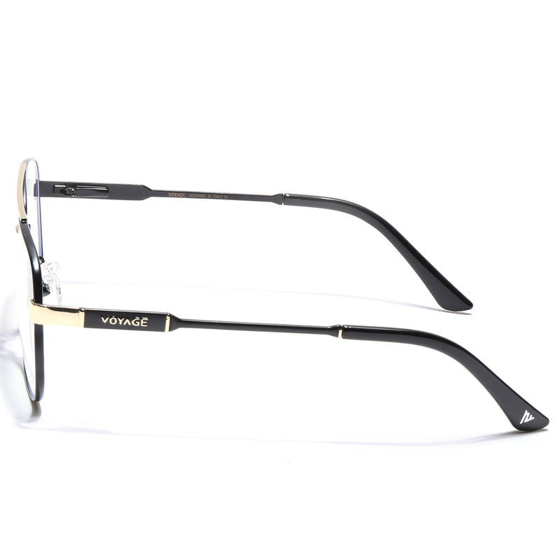 Voyage Exclusive Black & Golden Wayfarer Eyeglasses for Men & Women (VY221015MG5332-C1)