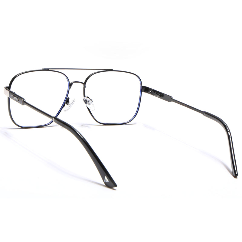 Voyage Exclusive Black & Grey Wayfarer Eyeglasses for Men & Women (VY221015MG5333-C2)