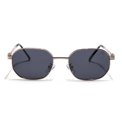 Imperial - Black Golden Rectangle Polarized Sunglasses (WH4149PCL2234)