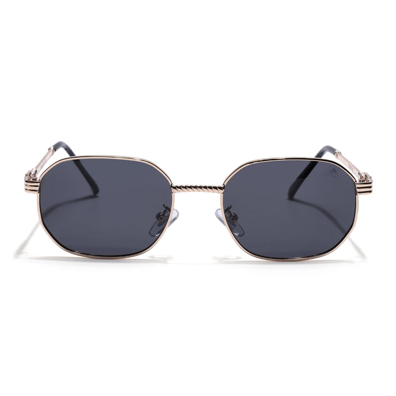 Imperial - Black Golden Rectangle Polarized Sunglasses (WH4149PCL2234)