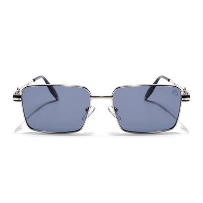 Mocha - Silver Rectangle Polarized Sunglasses (WS1411PCL2195)