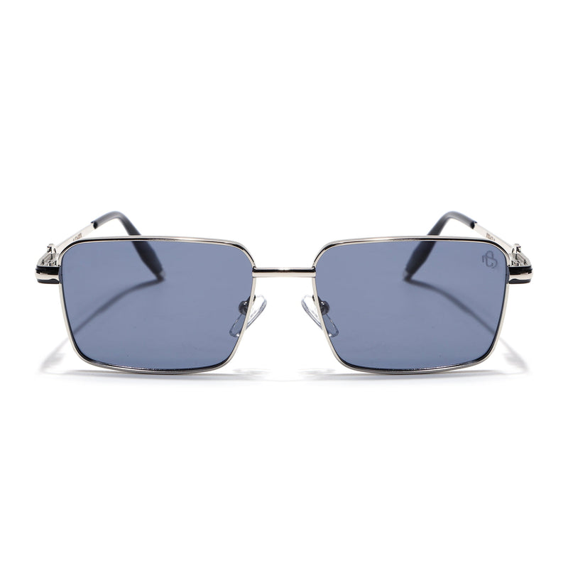 Mocha - Silver Rectangle Polarized Sunglasses (WS1411PCL2195)