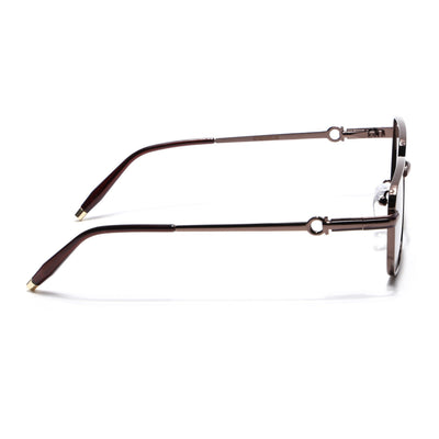 Mocha - Brown Rectangle Polarized Sunglasses (WS1411PCL2197)