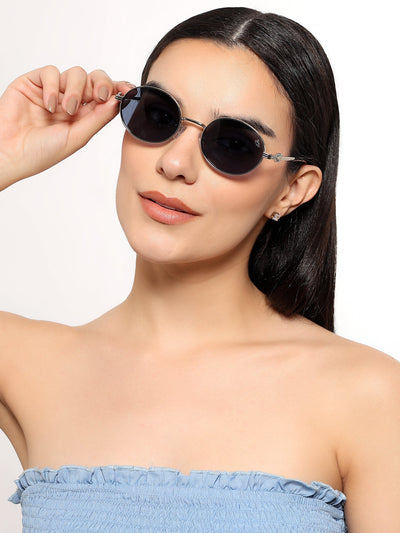 Simba - Silver Oval Polarized Sunglasses (WS1420PCL2212)
