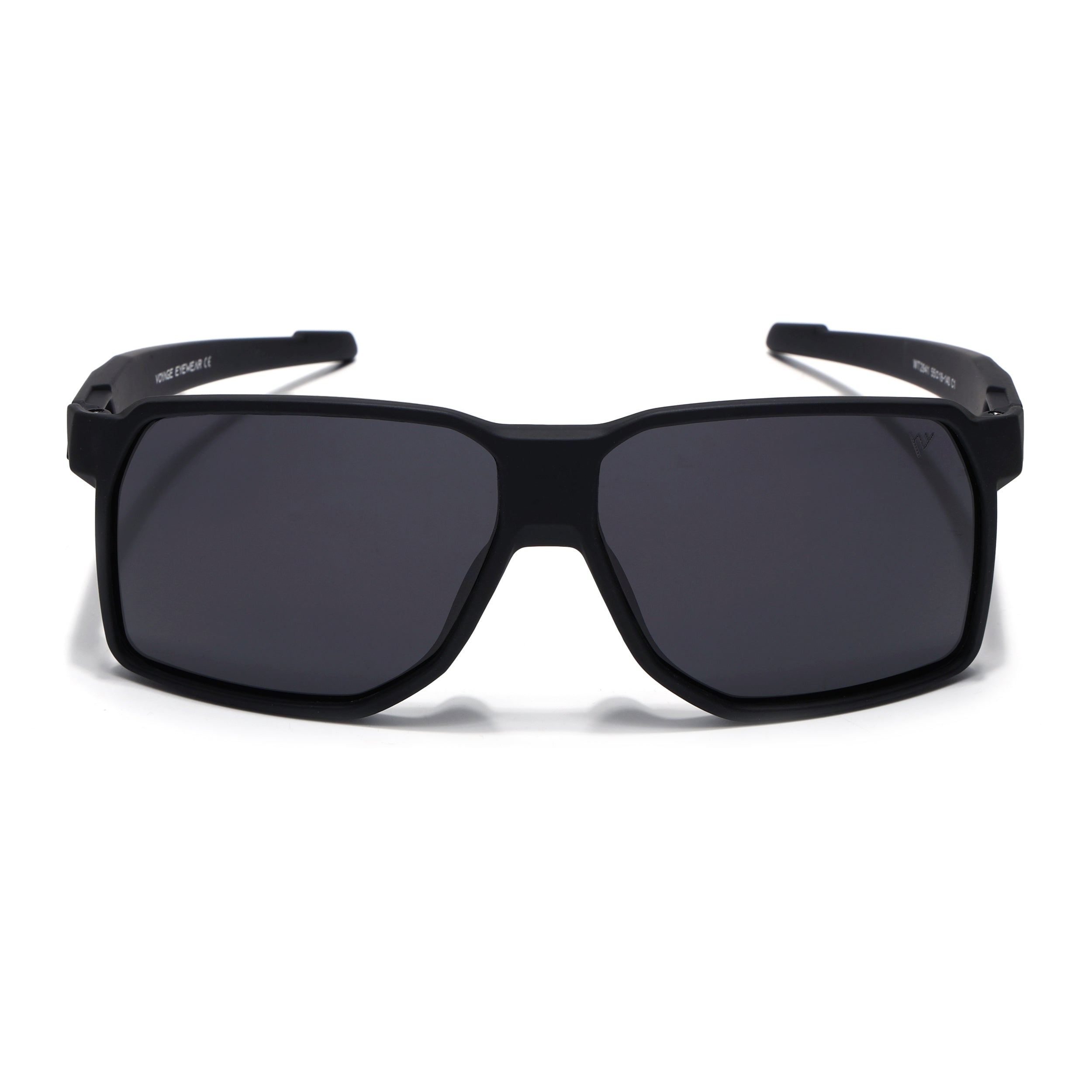 MountX | Black Wrap Around Polarized Sunglasses | Black Lens - PMG6738