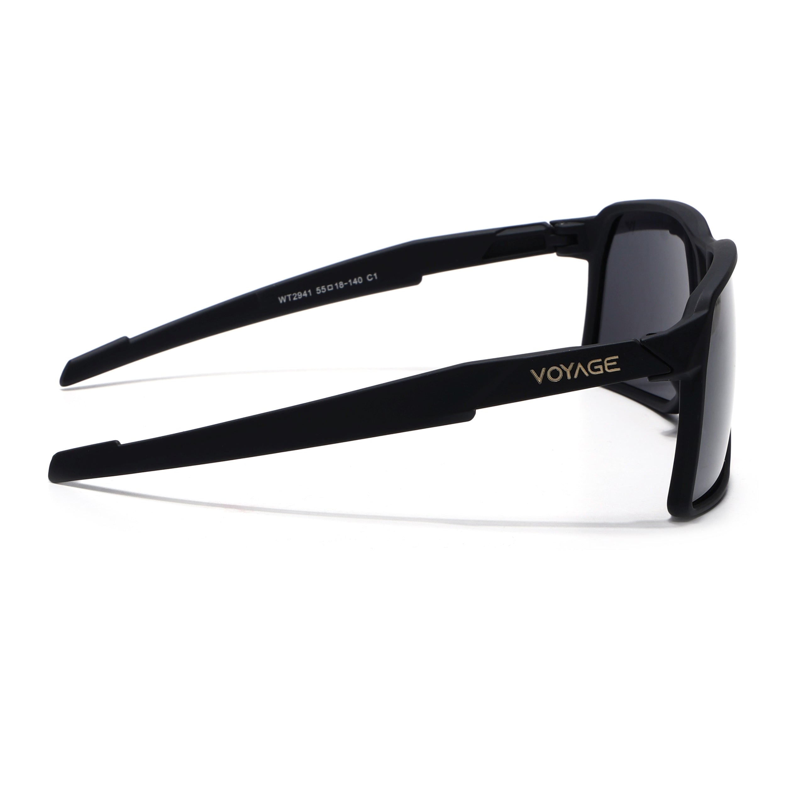 MountX | Black Wrap Around Polarized Sunglasses | Black Lens - PMG6738