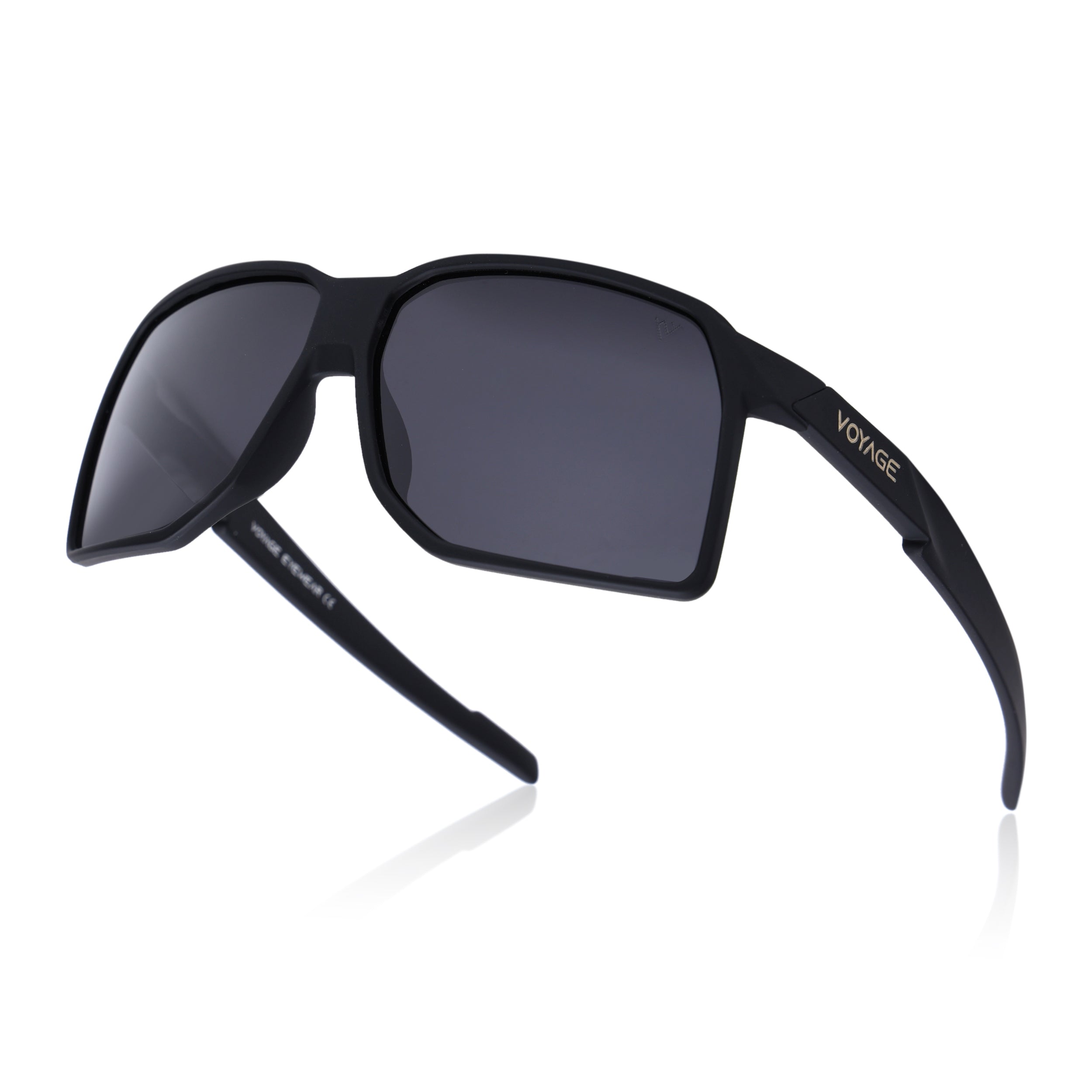 MountX | Black Wrap Around Polarized Sunglasses | Black Lens - PMG6738