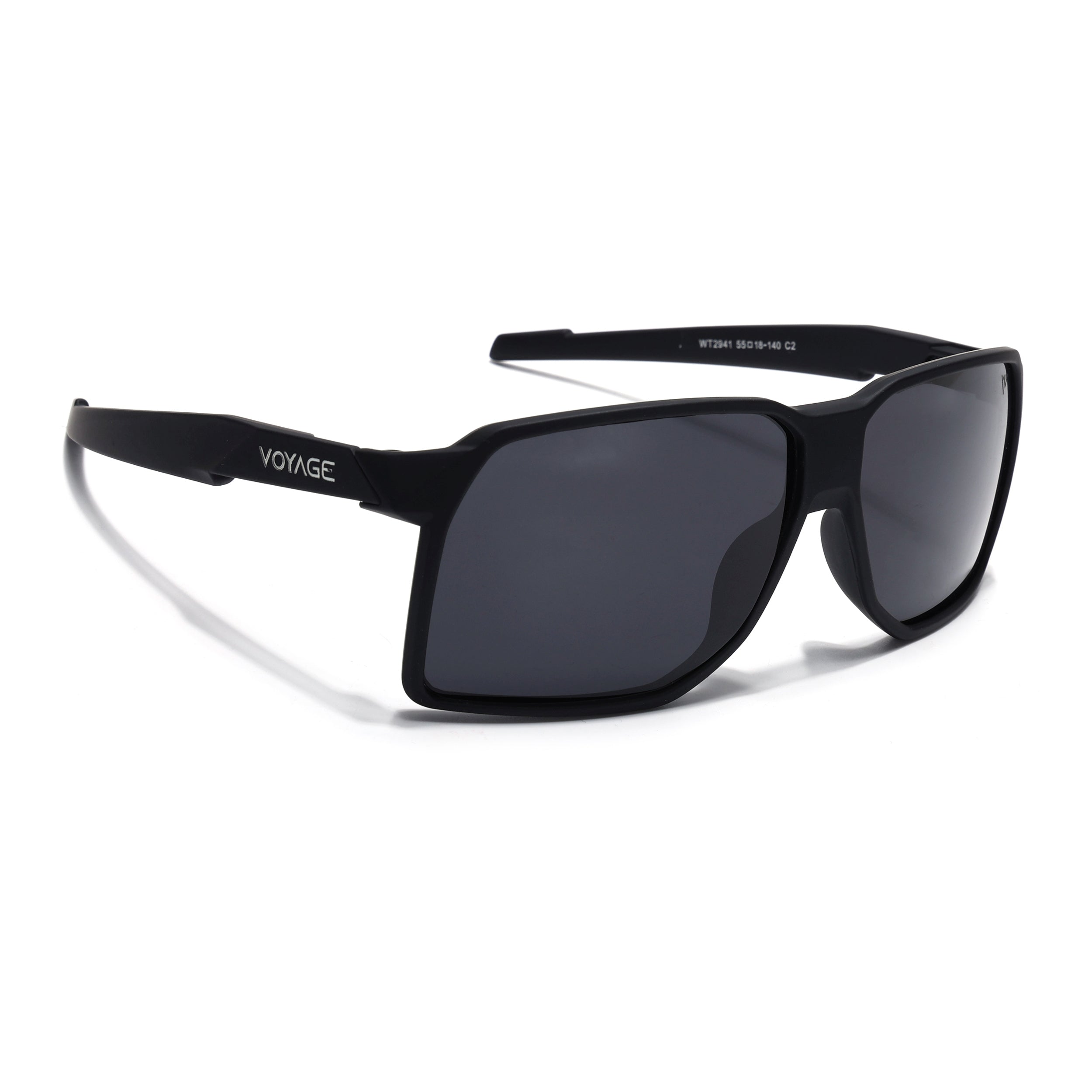MountX | Matt Black Wrap Around Polarized Sunglasses | Black Lens - PMG6739