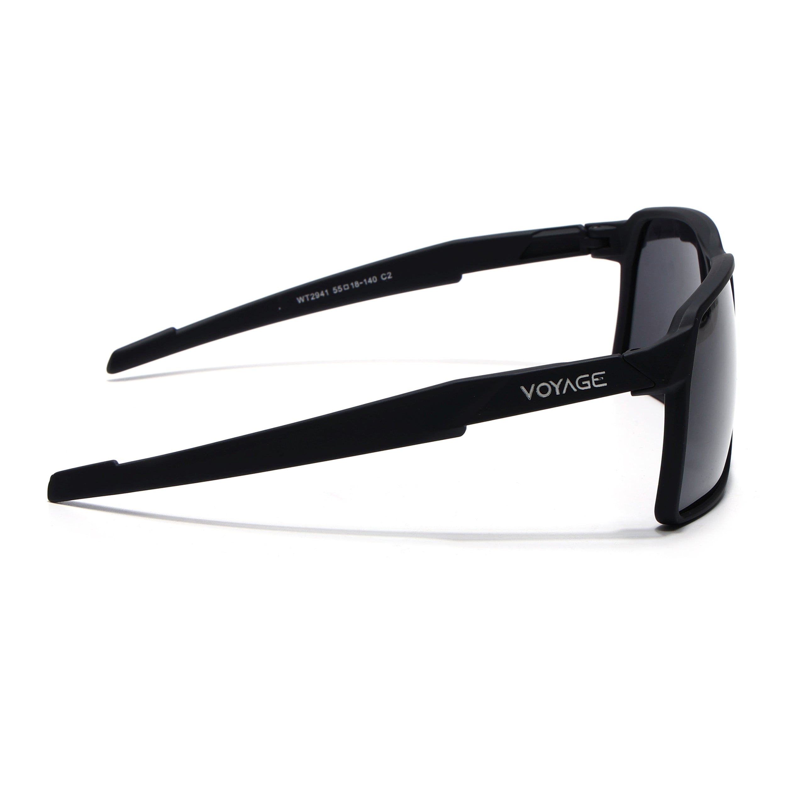 MountX | Matt Black Wrap Around Polarized Sunglasses | Black Lens - PMG6739