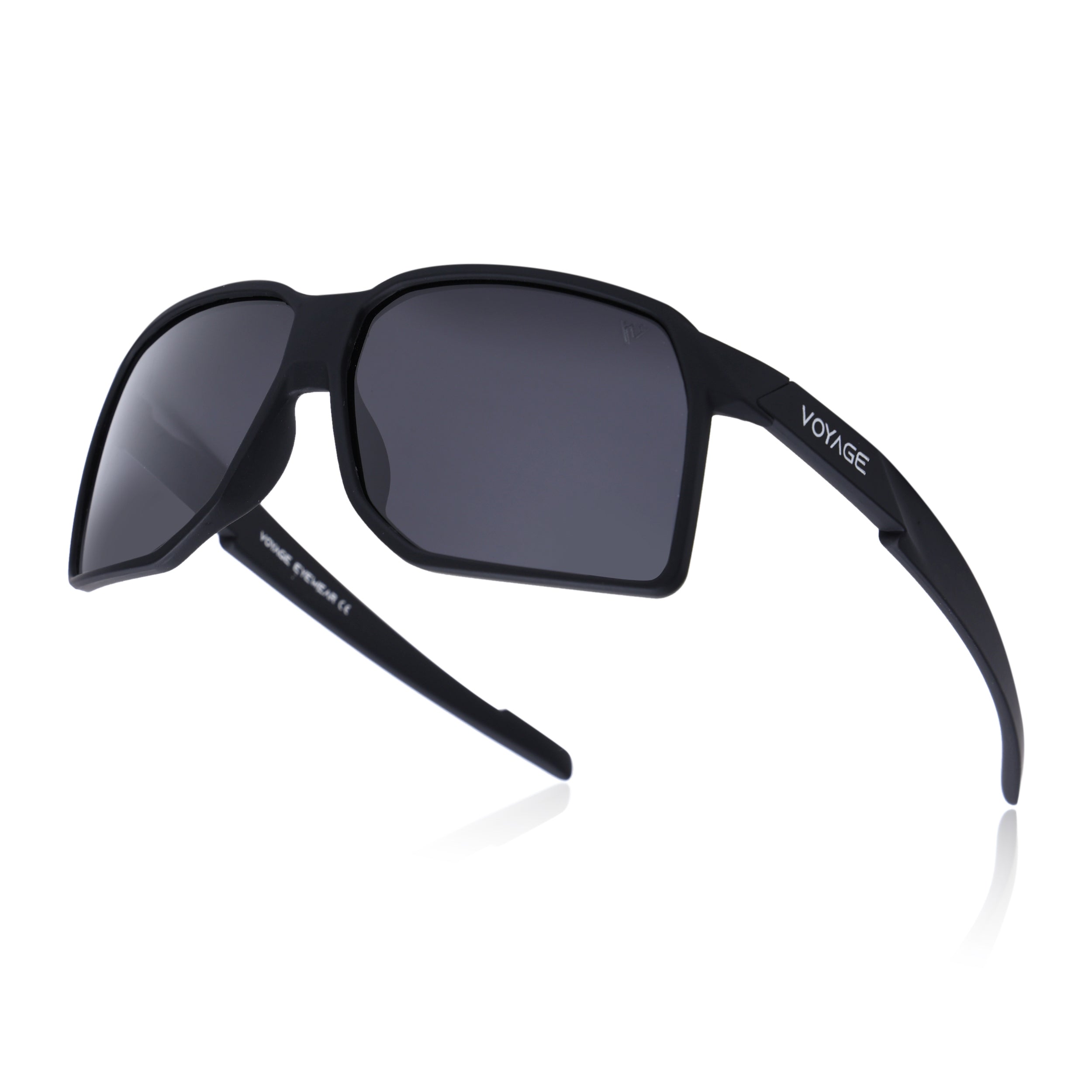 MountX | Matt Black Wrap Around Polarized Sunglasses | Black Lens - PMG6739