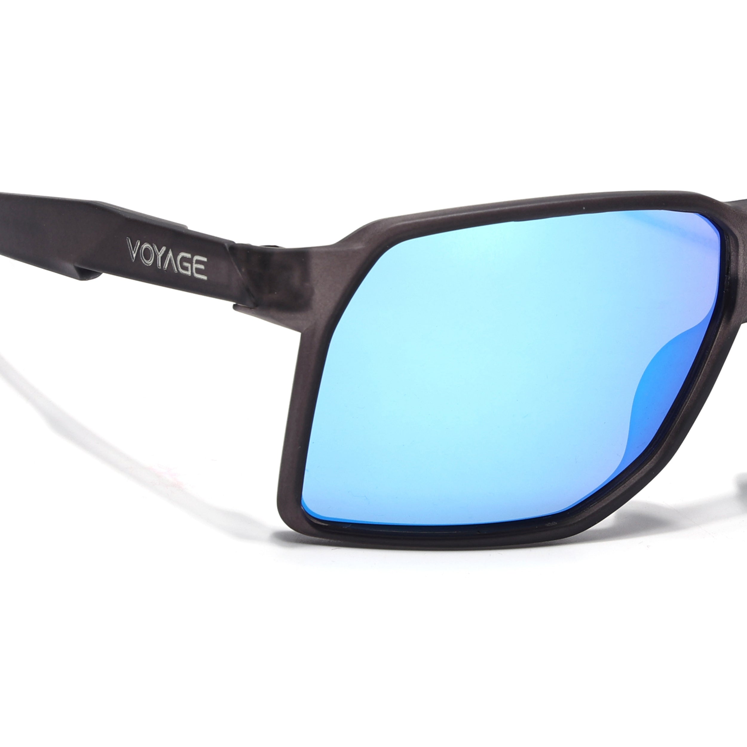 MountX | Blue Wrap Around Polarized Sunglasses | Black Frame - PMG6740