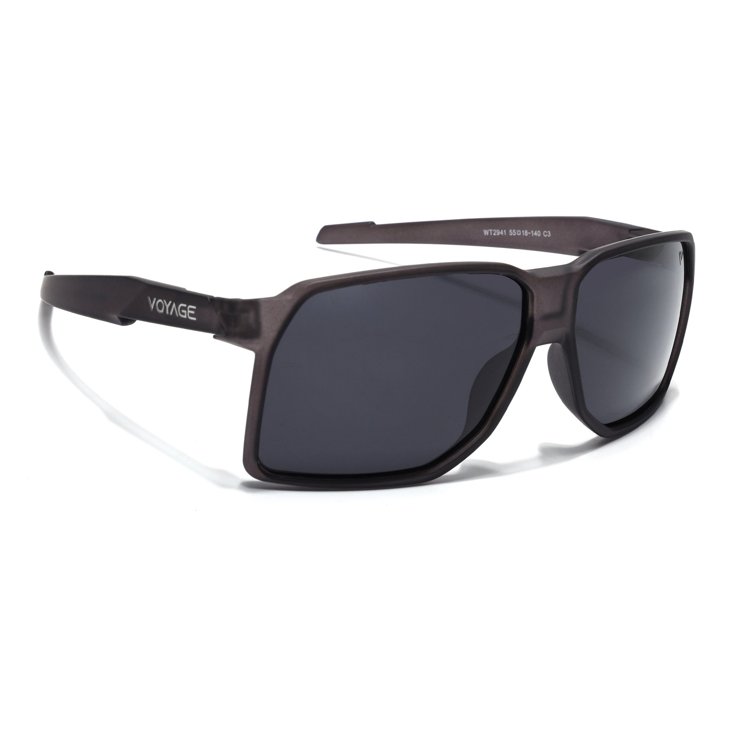 MountX | Grey Wrap Around Polarized Sunglasses | Black Lens - PMG6741