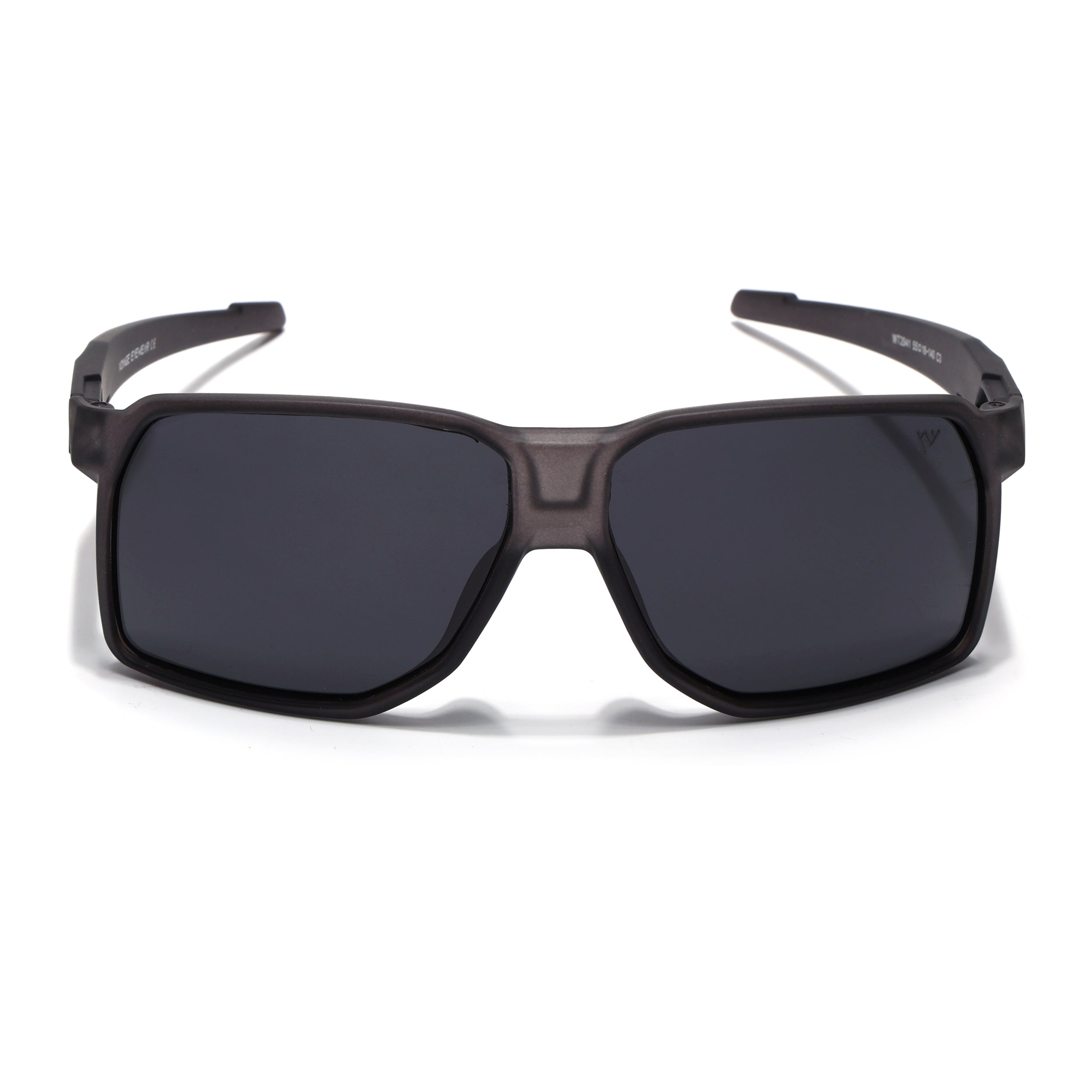 MountX | Grey Wrap Around Polarized Sunglasses | Black Lens - PMG6741