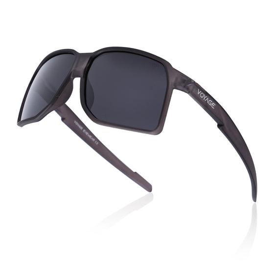 MountX | Grey Wrap Around Polarized Sunglasses | Black Lens - PMG6741