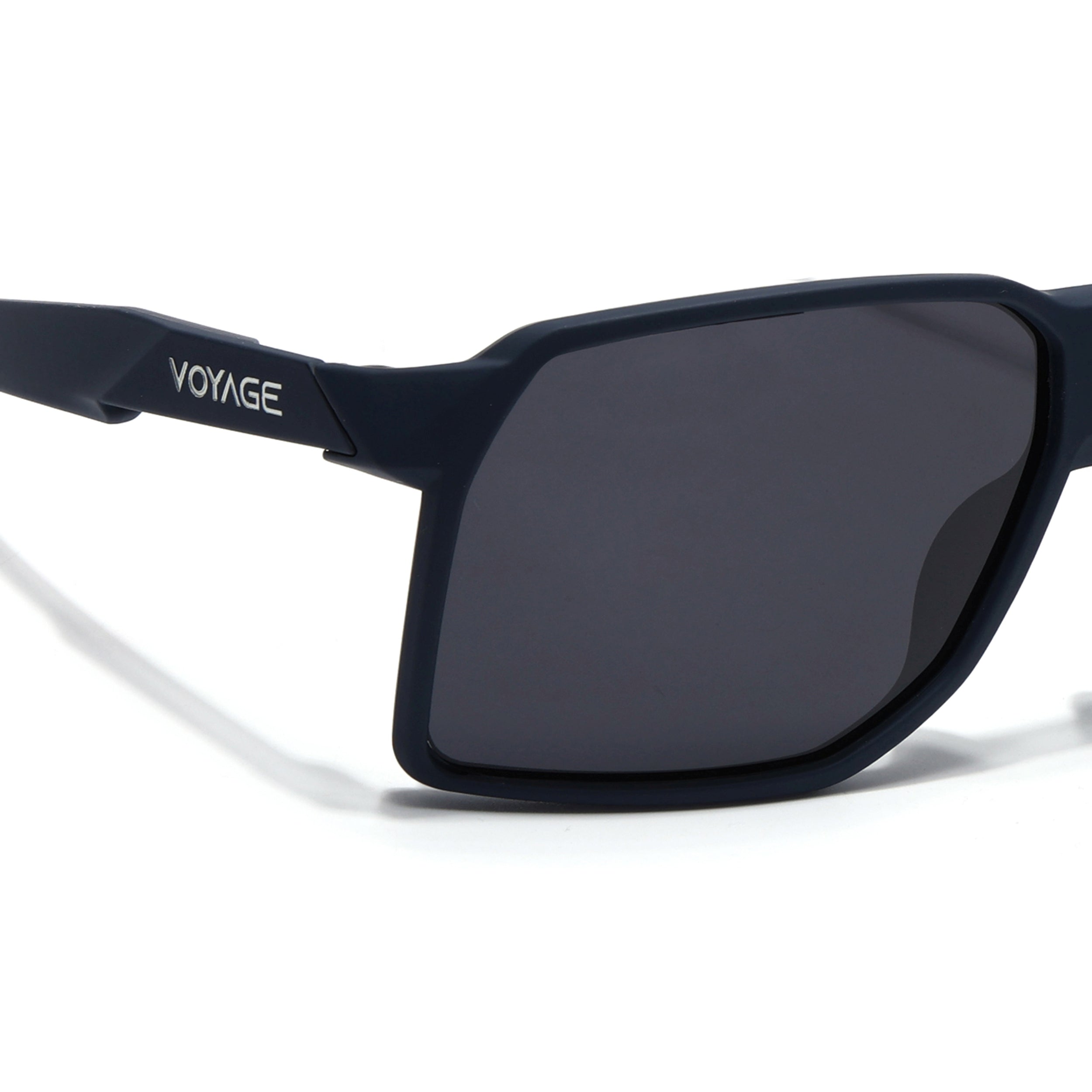 MountX | Navy Blue Wrap Around Polarized Sunglasses | Black Lens - PMG6742