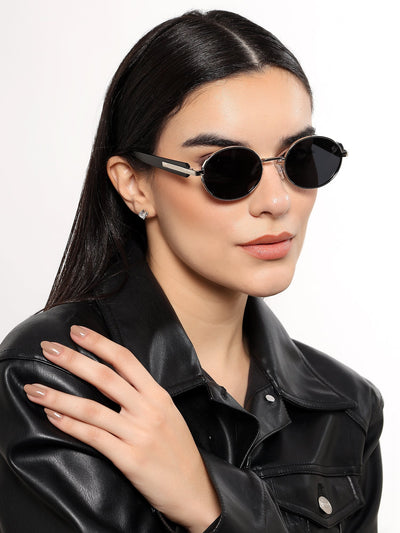 Cruze - Silver Oval Polarized Sunglasses (WU14110PCL2199)