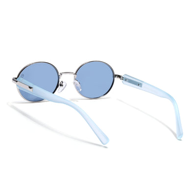 Cruze - Silver Oval Polarized Sunglasses (WU14110PCL2200)