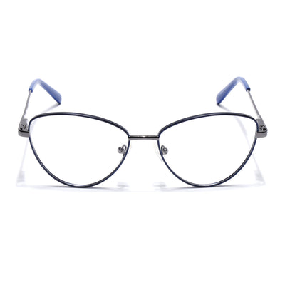 Voyage Blue Cateye Eyeglasses for Women (YC82043MG4604-C5)