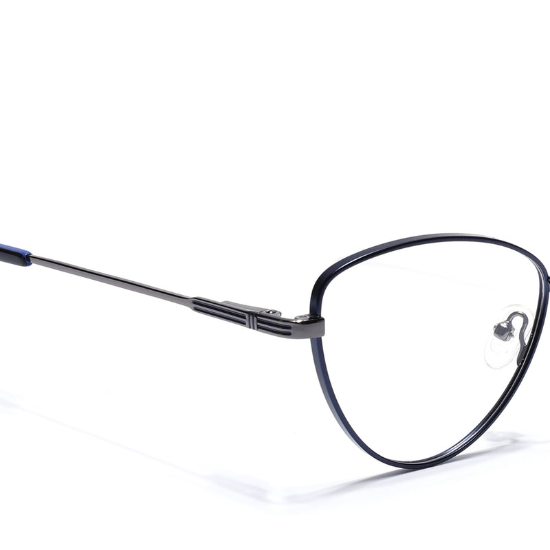 Voyage Blue Cateye Eyeglasses for Women (YC82043MG4604-C5)
