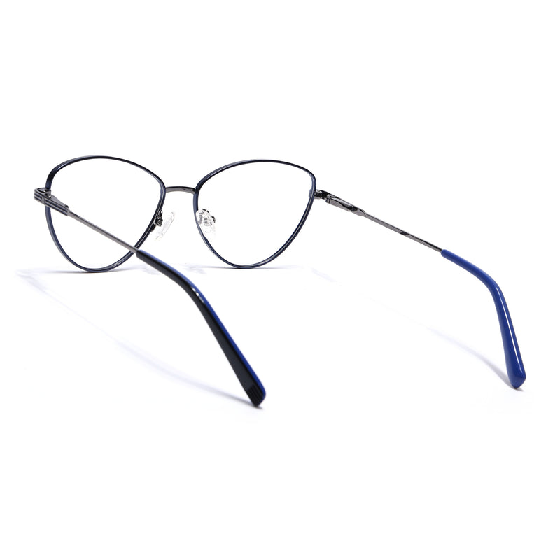 Voyage Blue Cateye Eyeglasses for Women (YC82043MG4604-C5)