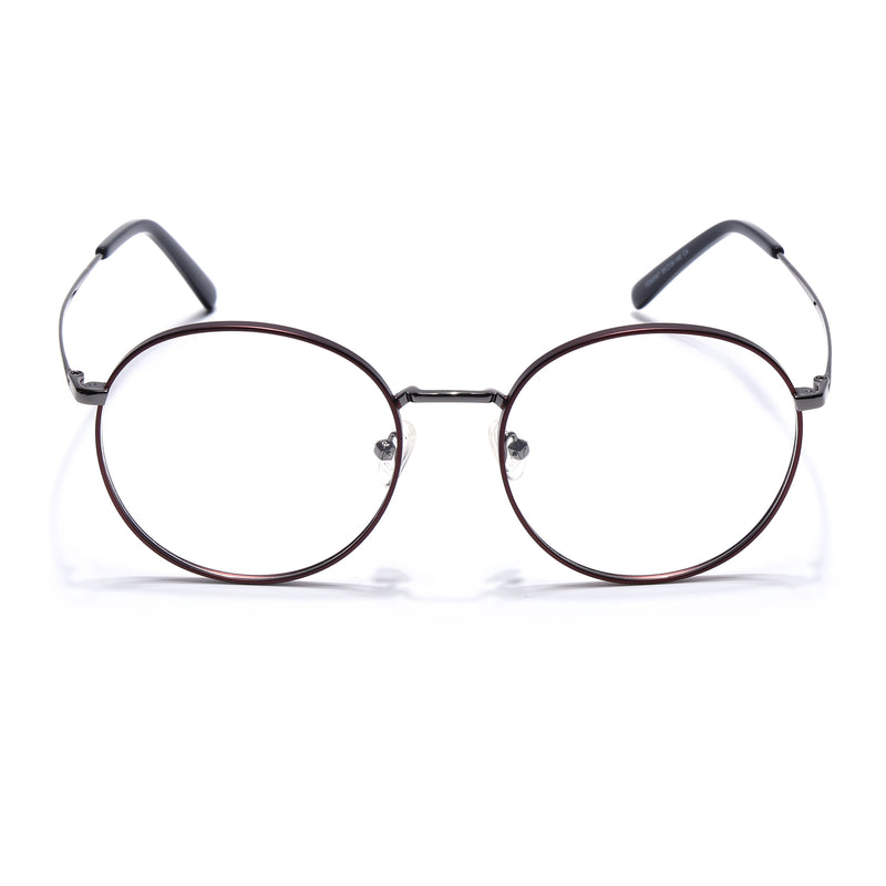 Voyage Red Round Eyeglasses for Men & Women (YC82047MG4621-C4)