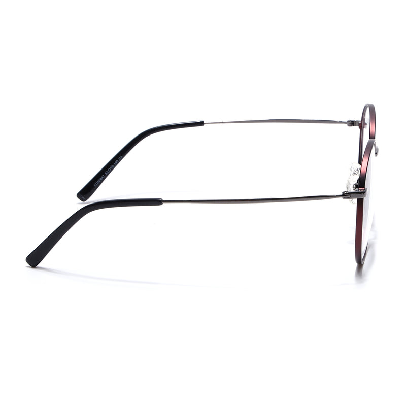 Voyage Red Round Eyeglasses for Men & Women (YC82047MG4621-C4)