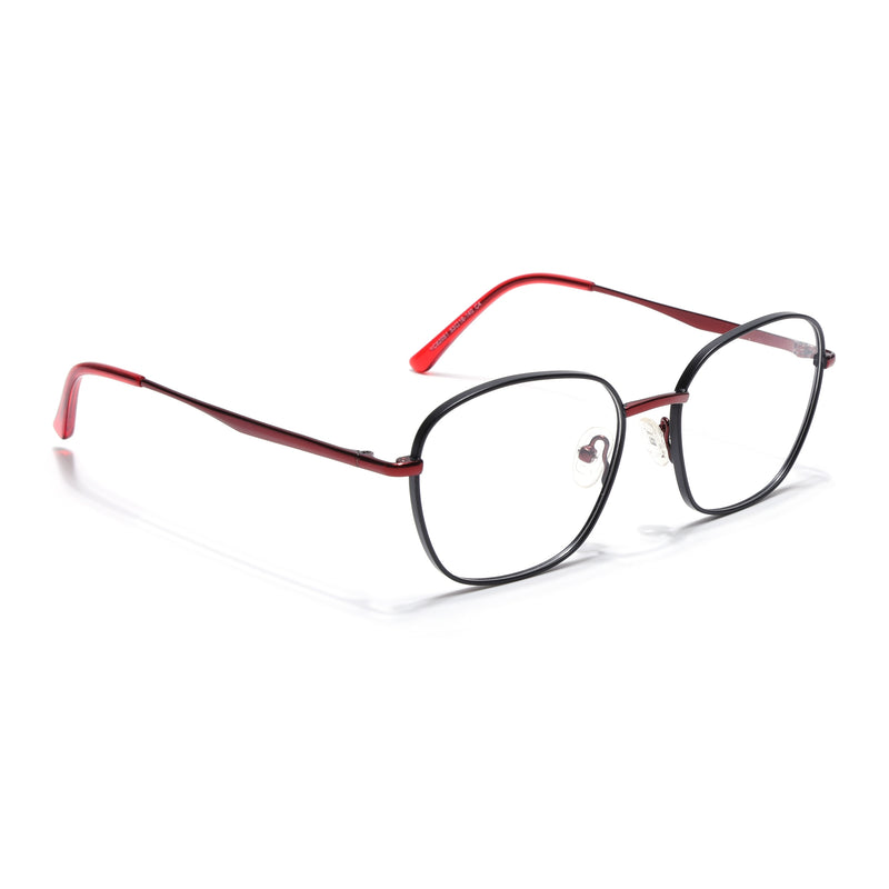 Voyage Black Square Eyeglasses for Men & Women (YC82051MG4633-C3)