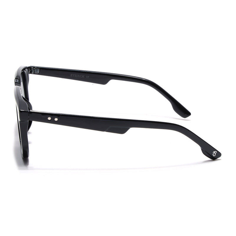 Eyejack Black Wayfarer Sunglasses for Men & Women (ZN3912CL2169)