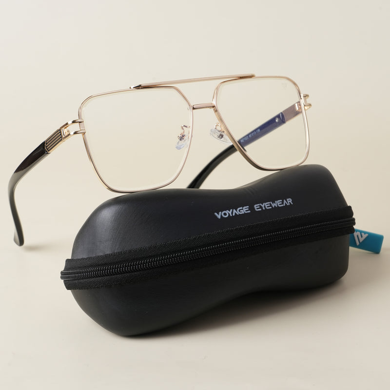 Voyage Golden Wayfarer Eyeglasses for Men & Women (1023MG5231-C1)