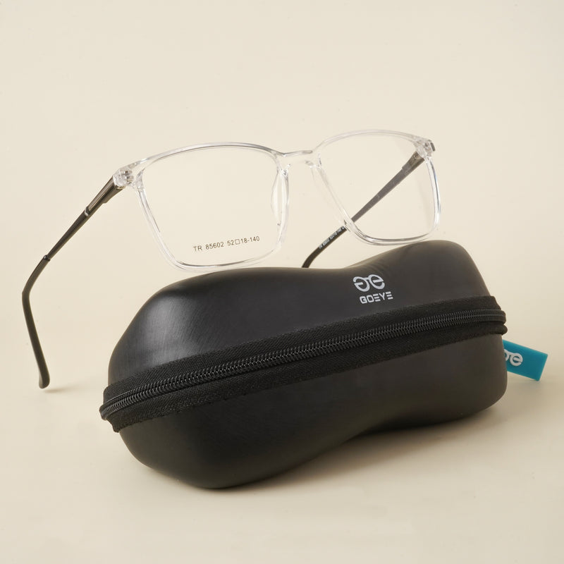 Goeye Transparent Square Eyeglasses for Men & Women (TR85602GE1694-C2)