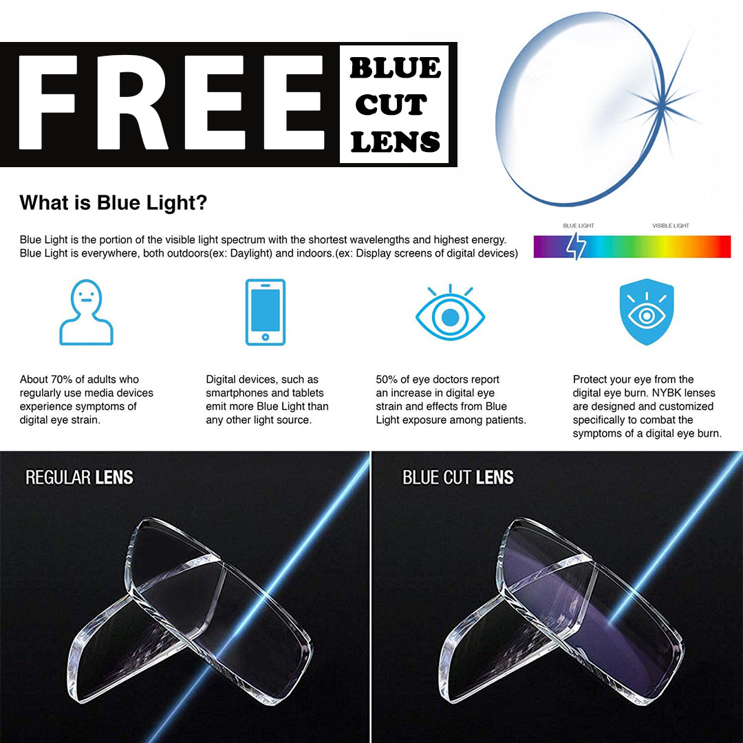 Voyage Transparent Square Eyeglasses for Men & Women (7015MG4996-C5)