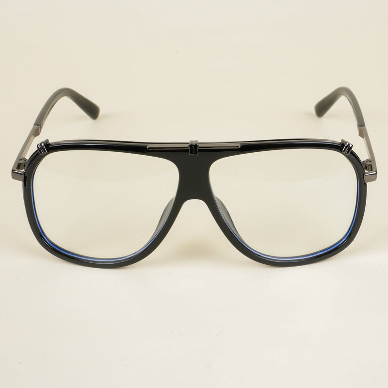 Voyage Black & Grey Wayfarer Eyeglasses for Men & Women (3343MG5222-C3)