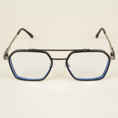 Voyage Black & Grey Wayfarer Eyeglasses for Men & Women (2166MG5262-C3)