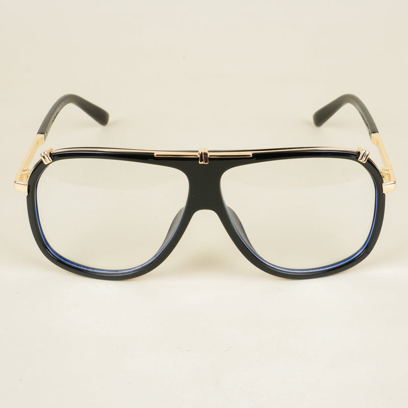 Voyage Black & Golden Wayfarer Eyeglasses for Men & Women (3343MG5221-C2)