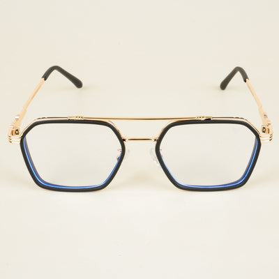 Voyage Black & Golden Wayfarer Eyeglasses for Men & Women (2166MG5261-C2)