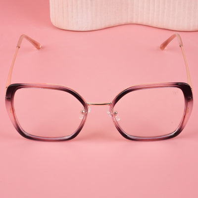 Voyage Glam Pink & Black Cateye Eyeglasses for Women (TR3010MG5143-C4)