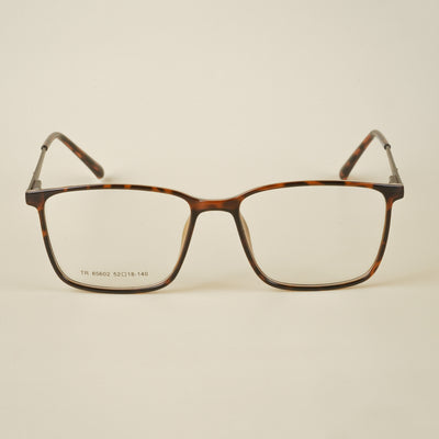 Goeye Brown Square Eyeglasses for Men & Women (TR85602GE1695-C3)