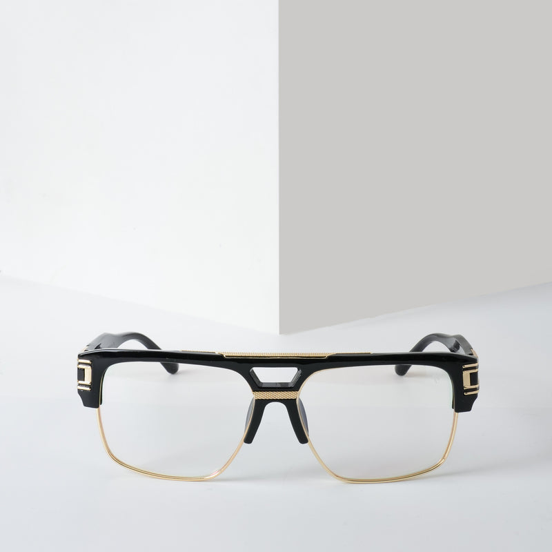 Voyage Exclusive Black & Golden Wayfarer Eyeglasses for Men & Women (97123MG5246-C1)