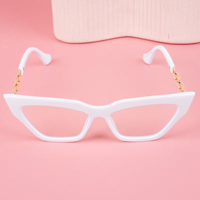 Voyage Glam White Cateye Eyeglasses for Women (9367MG3944-C2)