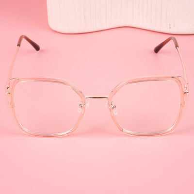 Voyage Glam Golden & Transparent Cateye Eyeglasses for Women (TR3010MG5142-C3)