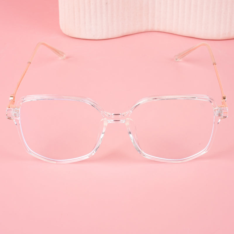 Voyage Glam Transparent Square Eyeglasses for Men & Women (TR83012MG4831-C4)