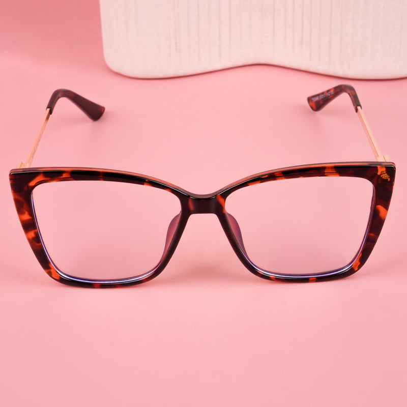 Voyage Glam Demi Brown Cateye Eyeglasses for Women (TR5046MG4015-C5)