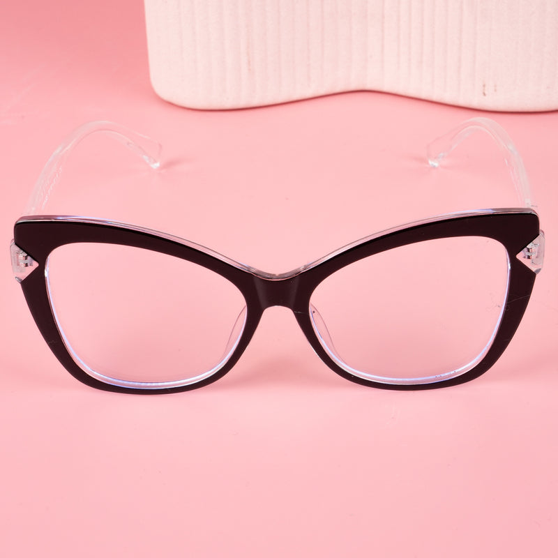 Voyage Glam Black Cateye Eyeglasses for Women (68092MG4008-C1)