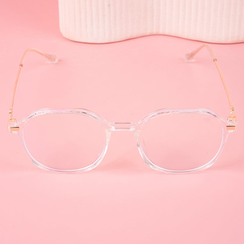 Voyage Glam Transparent Square Eyeglasses for Men & Women (TR83025MG4674-C7)