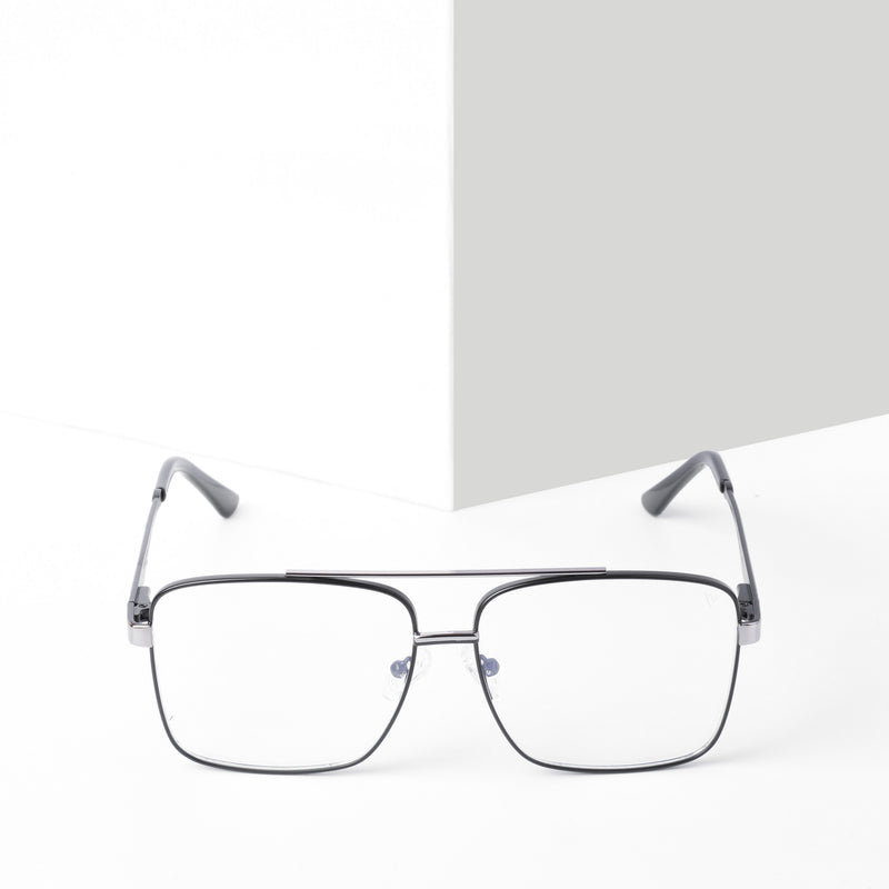 Voyage Exclusive Black & Grey Wayfarer Eyeglasses for Men & Women (VY221012MG5324-C2)