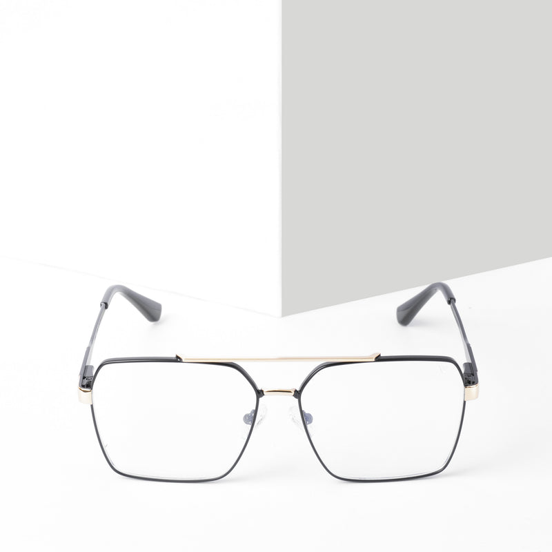 Voyage Exclusive Black & Golden Wayfarer Eyeglasses for Men & Women (VY221011MG5320-C1)