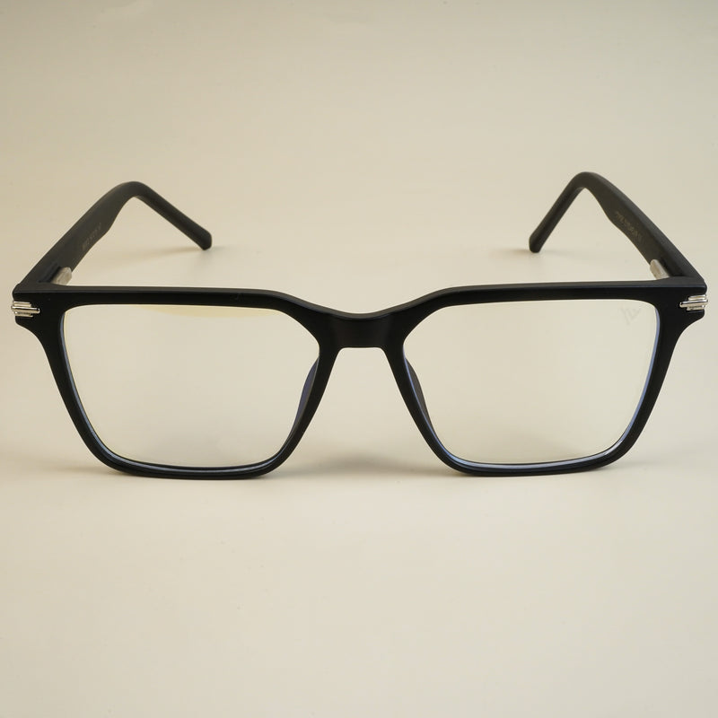 Voyage High Street Matt Black Square Eyeglasses for Men & Women (86002MG4935-C2)