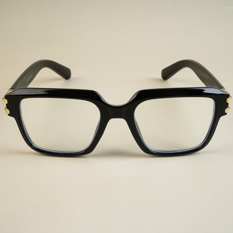Voyage Shine Black Square Eyeglasses for Men & Women (82110MG4960-C1)