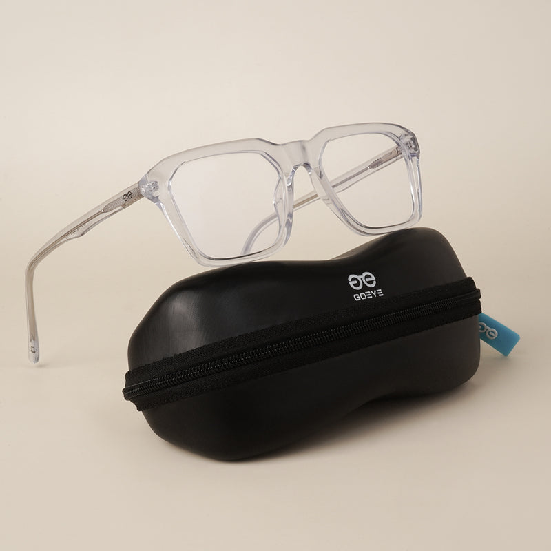 Goeye Light Blue Square Acetate Eyeglasses for Men & Women (GO173GE1674-C2)